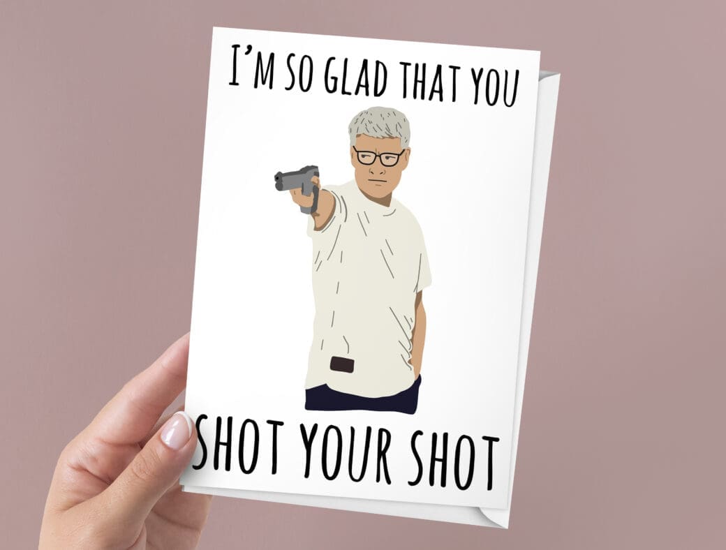 Yusuf Dikec Love Card | Air Pistol Meme | 7x5" Card | Anniversary