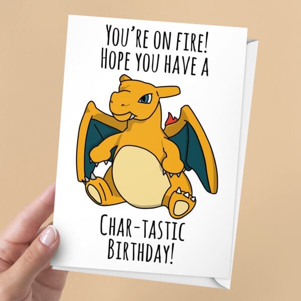 Charizard Pokemon Birthday Card | 7x5" Card
