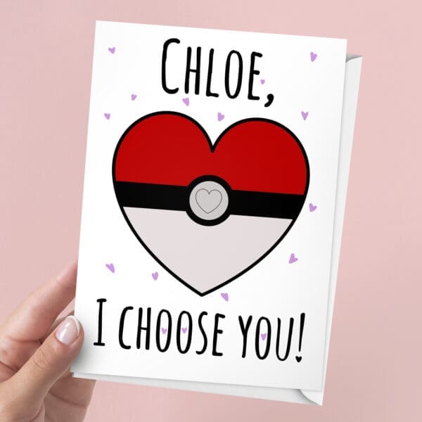 Poke Personalised Love Card | 7x5" Card | Anniversary